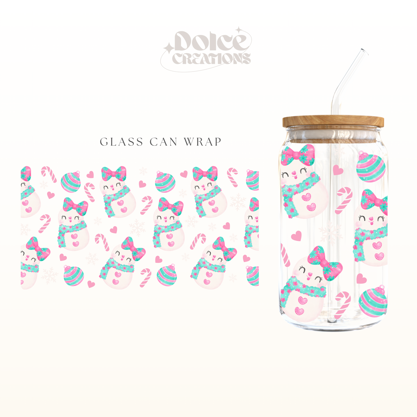 Snowman UV DTF Wrap