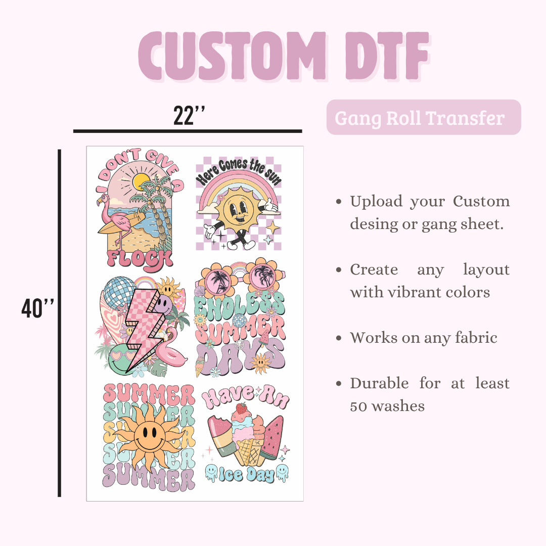 Custom DTF Gang Roll Transfer