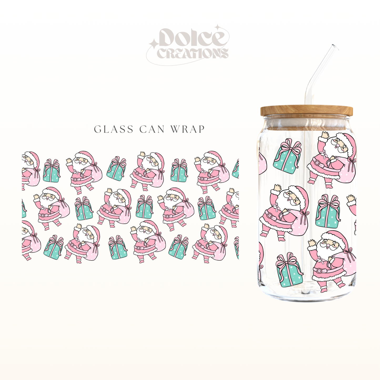 Santa Claus UV DTF Wrap