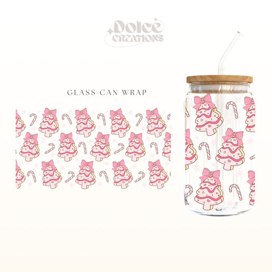 Christmas Tree pink UV DTF Wrap