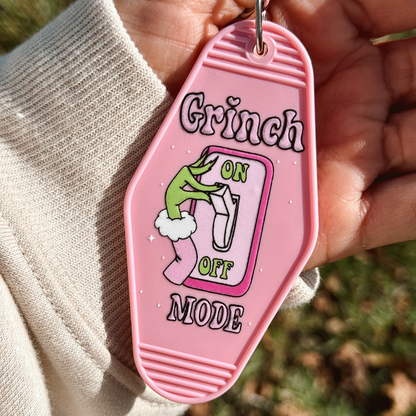 Grinch Mode Motel Keychain