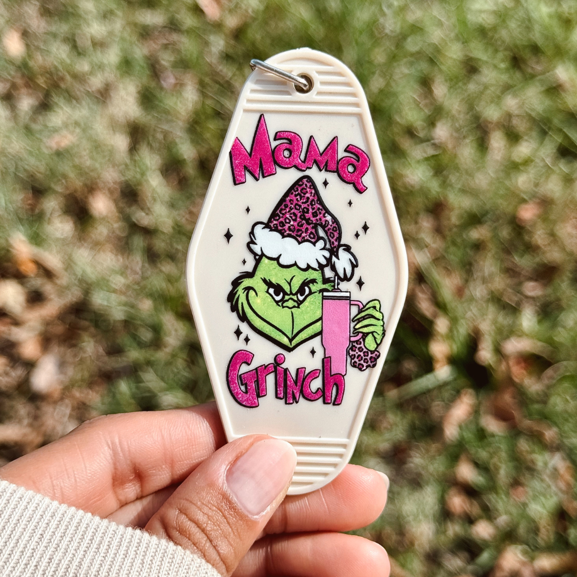 Mama Grinch Motel Keychain