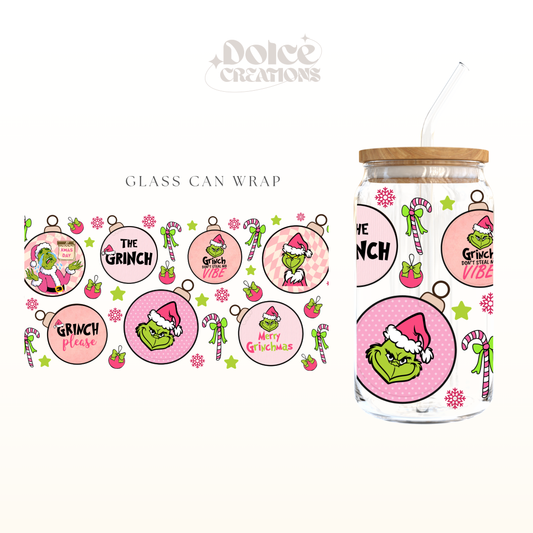 Grinch pink UV DTF Wrap