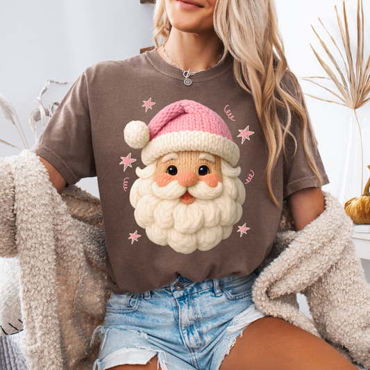 Santa Claus Knit Look DTF Transfer