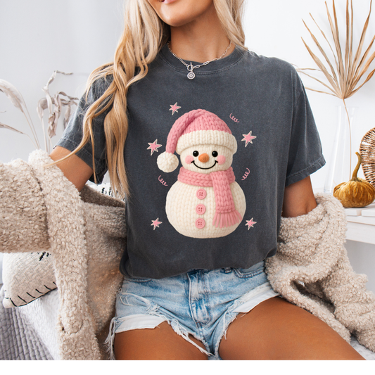 Snowman Knit Look DTF Transfer