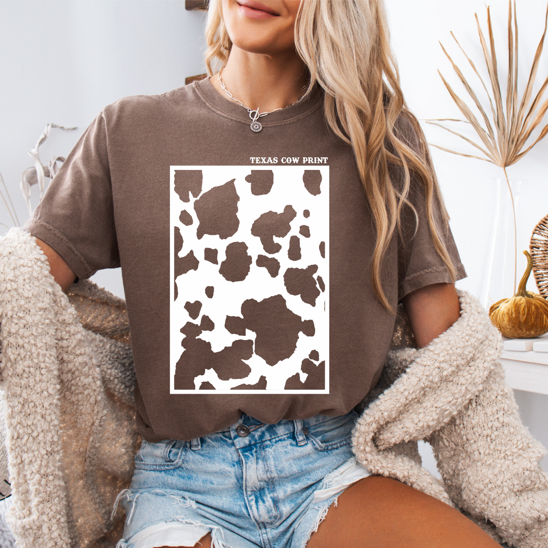 Texas Cow Print Transfer