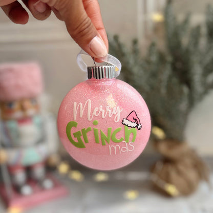 Grinch Glitter Ornament