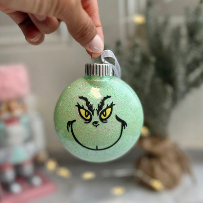 Grinch Glitter Ornament