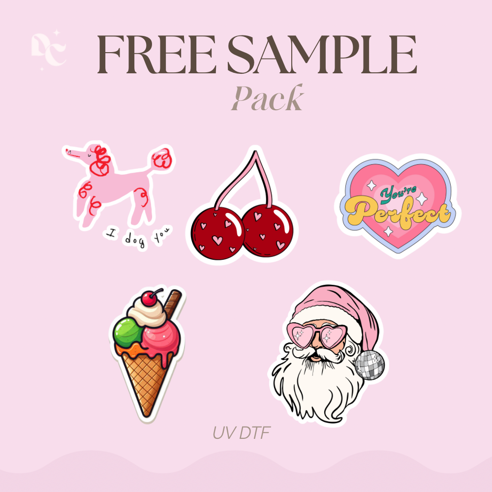 Free DTF Transfer + DTF UV Sample Pack