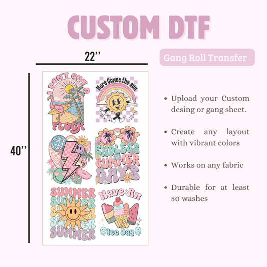 Custom DTF Gang Roll Transfer